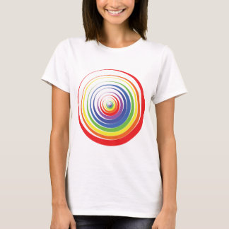 Färgfyllda optiska cirklar t shirt