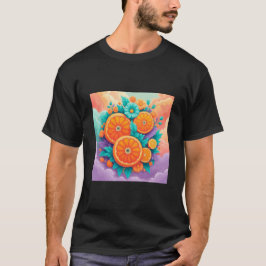 Färgfyllda orangar för Fars dag T Shirt
