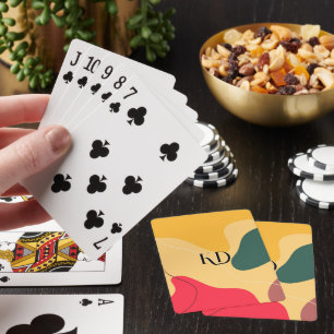 Färgfyllda organiska former abstraktens bakgrund casinokort