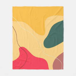 Färgfyllda organiska former abstraktens bakgrund fleecefilt