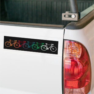 Färgfyllda överlappande cyklar bildekal