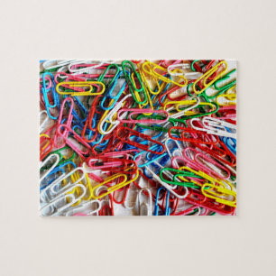 Färgfyllda Pappra klipp Office Supply Jigszle Puzz Pussel