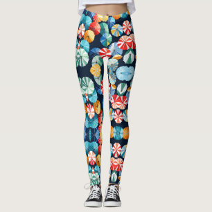 Färgfyllda paraplyer leggings