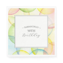 Färgfyllda Party Personlig Birthday Napkins