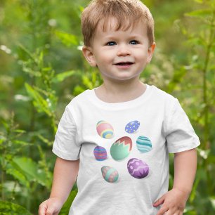 Färgfyllda Påskägg Dekorerad Roligt av Vår Cute Cu T Shirt