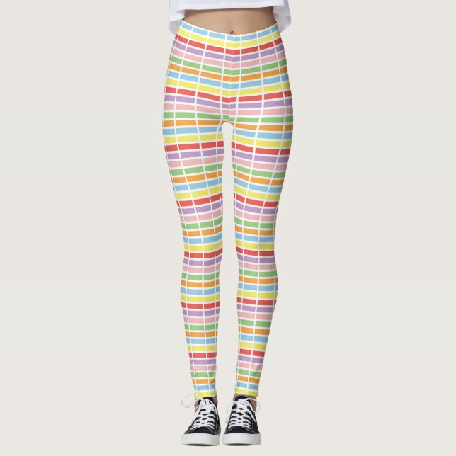 Färgfyllda Pastel Hues Leggings (Framsida)