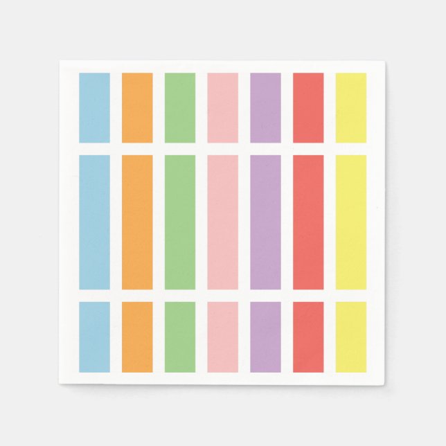 Färgfyllda Pastel Hues Pappersservett (Framsidan)