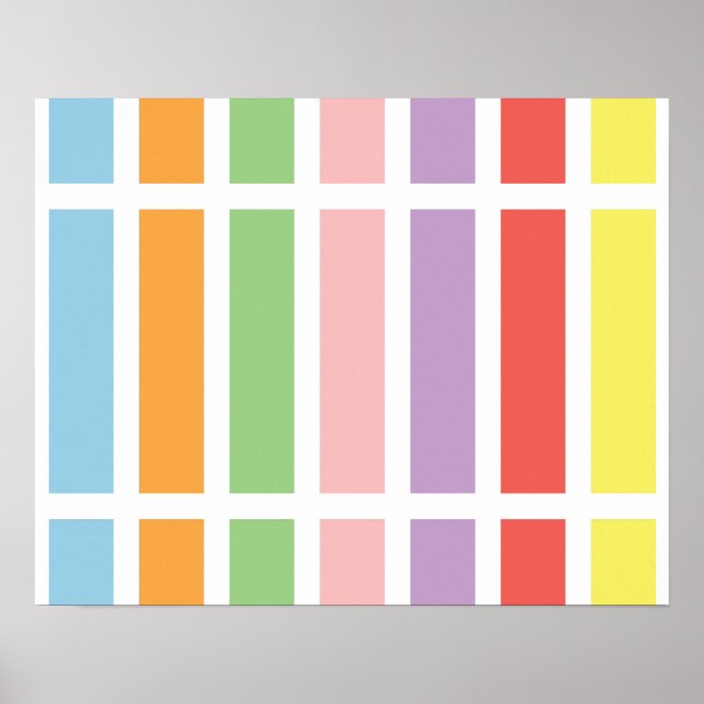 Färgfyllda Pastel Hues Poster (Framsidan)