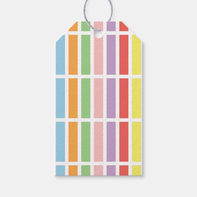 Färgfyllda Pastel Hues Presentetikett (Framsidan)