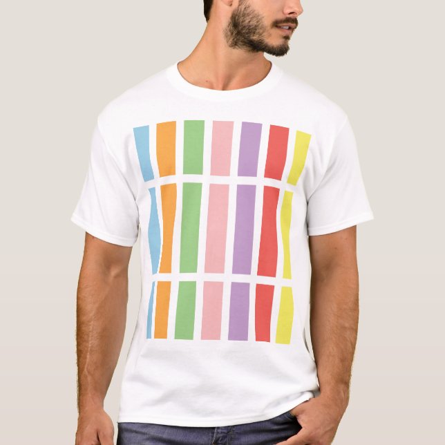 Färgfyllda Pastel Hues T Shirt (Framsida)