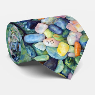 Färgfyllda Pastel Watercolor Småstens River Stones Slips