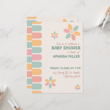 Färgfyllda Pastellblommor Babykläder Party