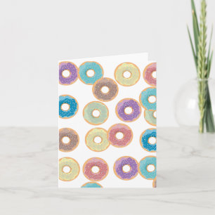 Färgfyllda pastelldonuts & Sprinkles Mönster Kort