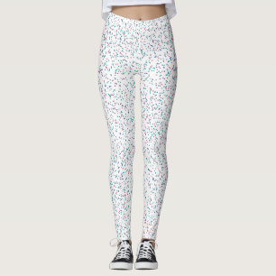 Färgfyllda pekklade punkter i Vår Leggings