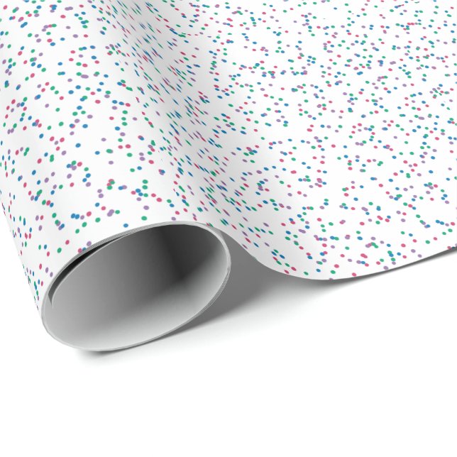Färgfyllda pekklade punkter i Vår Presentpapper (Rullad Hörn)