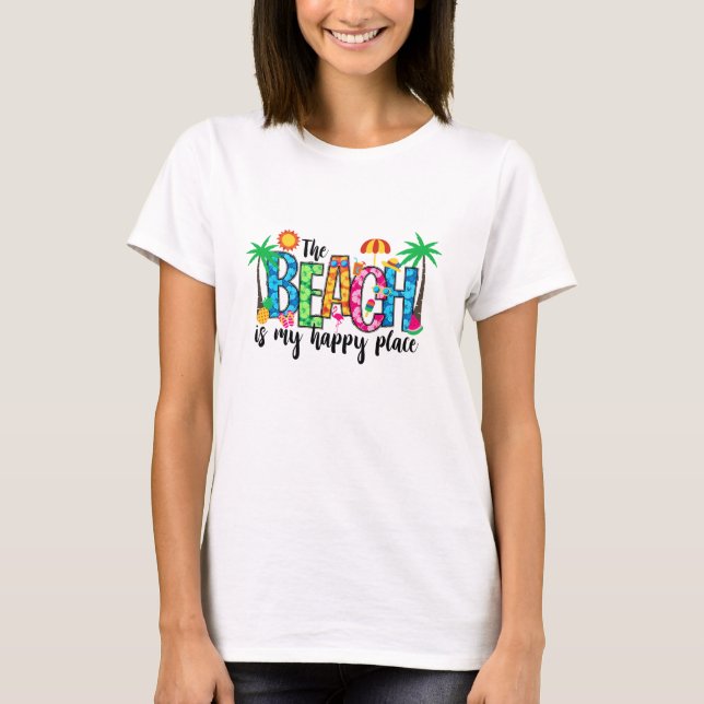 Färgfyllda persikor Vibes T Shirt (Framsida)
