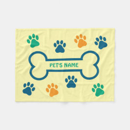 Färgfyllda petsvansar fleecefilt