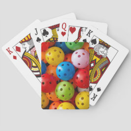 Färgfyllda picklebollar casinokort