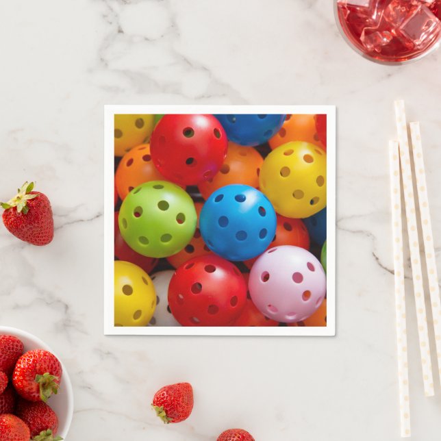 Färgfyllda picklebollar pappersservett (Insitu)