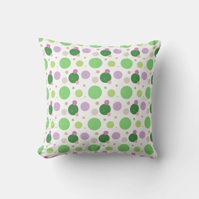 Färgfyllda Polka dots Cute Kids Kudde (Framsida)