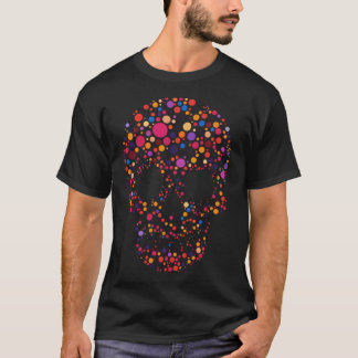 Färgfyllda Polka dots Skull Halloween Manar Boys T Shirt