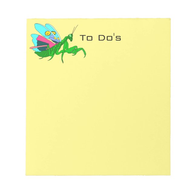 Färgfyllda Praying Mantis Anteckningsblock (Framsida)