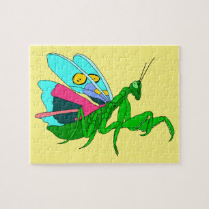 Färgfyllda Praying Mantis Pussel