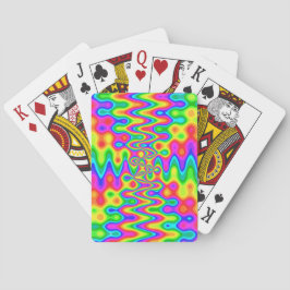 Färgfyllda Psykedeliska uppspelningskort Casinokort