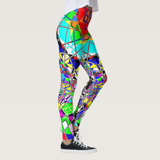 Färgfyllda psykodeliska former | ABSTRAKT Leggings