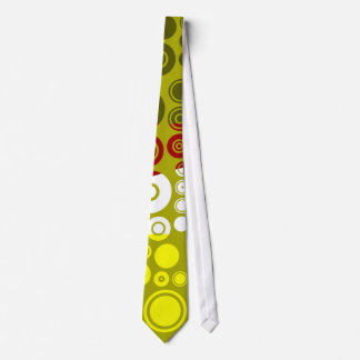 Färgfyllda Retro Circles Mönster Tie Slips