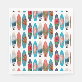 Färgfyllda Retro-yfboard Mönster Pappersservett