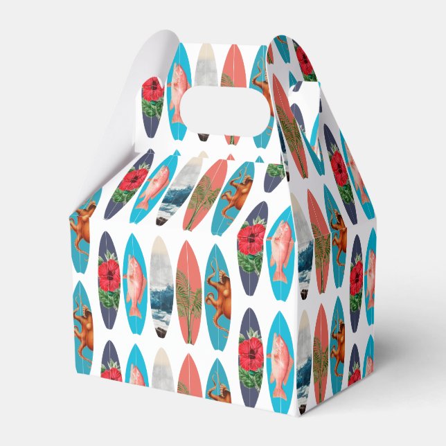 Färgfyllda Retro-yfboard Mönster Presentaskar (Framsidan Sidan)