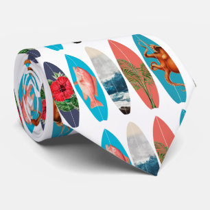 Färgfyllda Retro-yfboard Mönster Slips