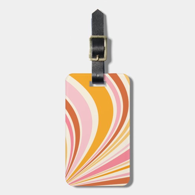 Färgfyllda retrovibes bagagebricka (Vertikal Framsida)