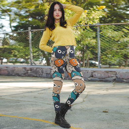Färgfyllda scenmonster leggings