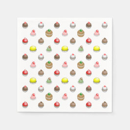 Färgfyllda små kakor pappersservett