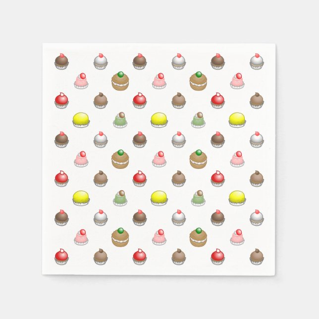 Färgfyllda små kakor pappersservett (Framsidan)