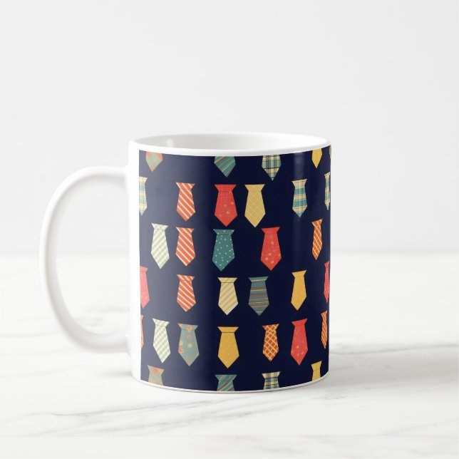 Färgfyllda små rutor Mönster Kaffemugg (Vänster)