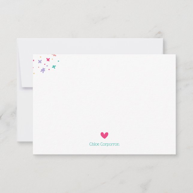 Färgfyllda sprinkler av Personlig Tack Kort (Framsida)