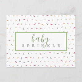 Färgfyllda sprinkles Baby Sprinkle Baby Shower Inbjudan Vykort