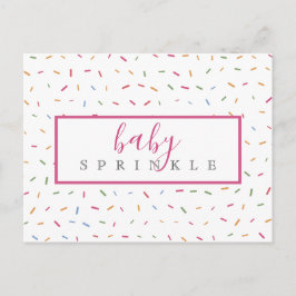 Färgfyllda sprinkles Baby Sprinkle Baby Shower Inbjudan Vykort