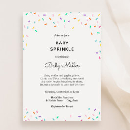 Färgfyllda sprinkles Baby Sprinkle Inbjudningar