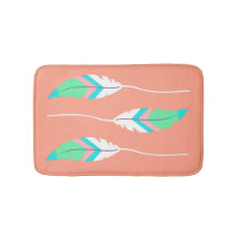 Färgfyllda sydvästra fjädrar Bath Mat