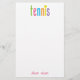 Färgfyllda tennis Personlig Stationery