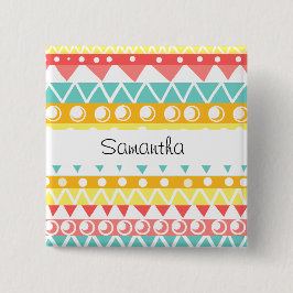 Färgfyllda trianglar och cirklar knapp