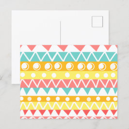 Färgfyllda trianglar och cirklar vykort