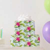 Färgfyllda tropiska blommor Vibe Bouquet Mönster