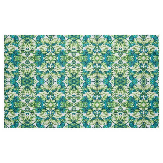 Färgfyllda tropiska Löv av Banana och Monstera Tyg (Fat Quarter)