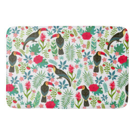 Färgfyllda tuscantropiska blommor mönster badrumsmatta