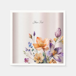 Färgfyllda Vår blommor Napkins Pappersservett